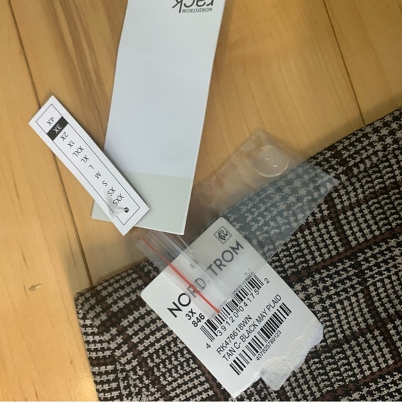 Nordstrom Rack Plaid Pants Black White Brown Women’s Plus Size 3X new with tag - Picture 6 of 6